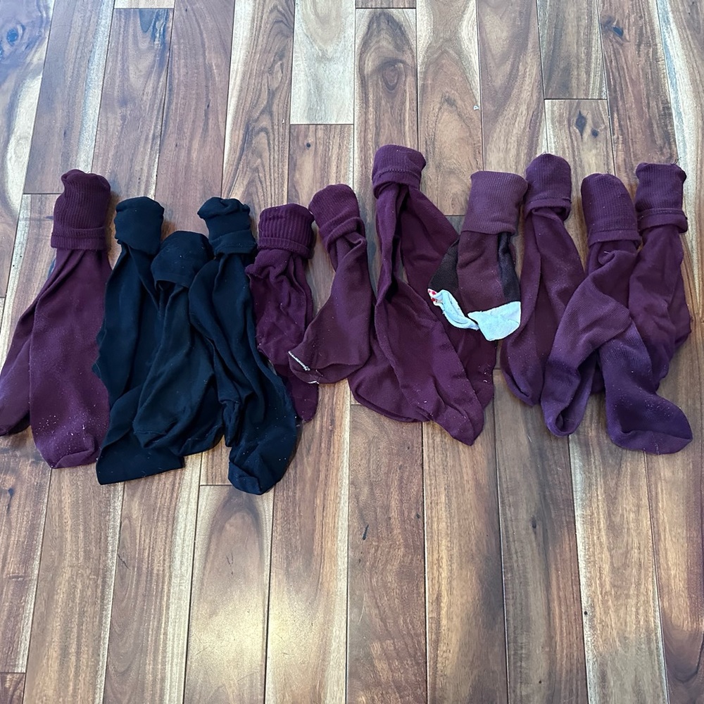 Lot of 11 baseball and softball socks youth